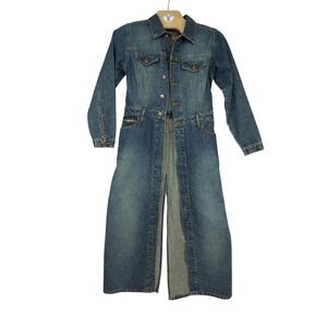 lei Blue Denim Maxi Dress Jacket